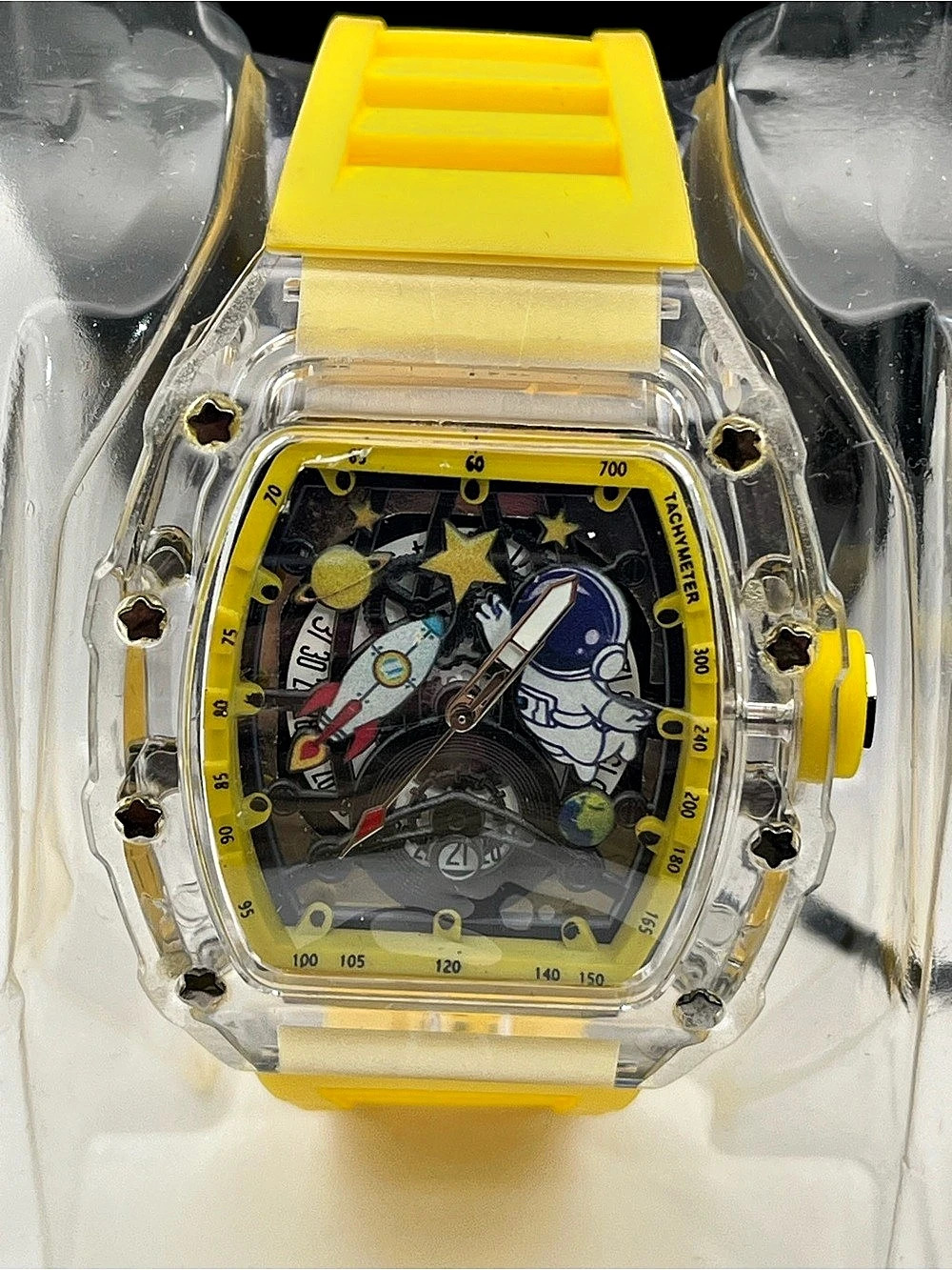 Yellow Abstract Watch NWT